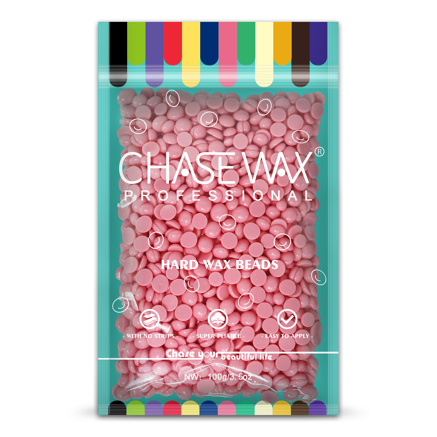 CHASE WAX 100G ROSE PINK HARD WAX BEADS