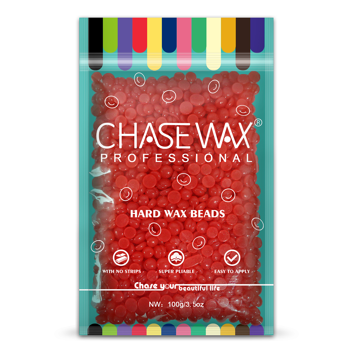 CHASE WAX 100G STRAWBERRY HARD WAX BEADS