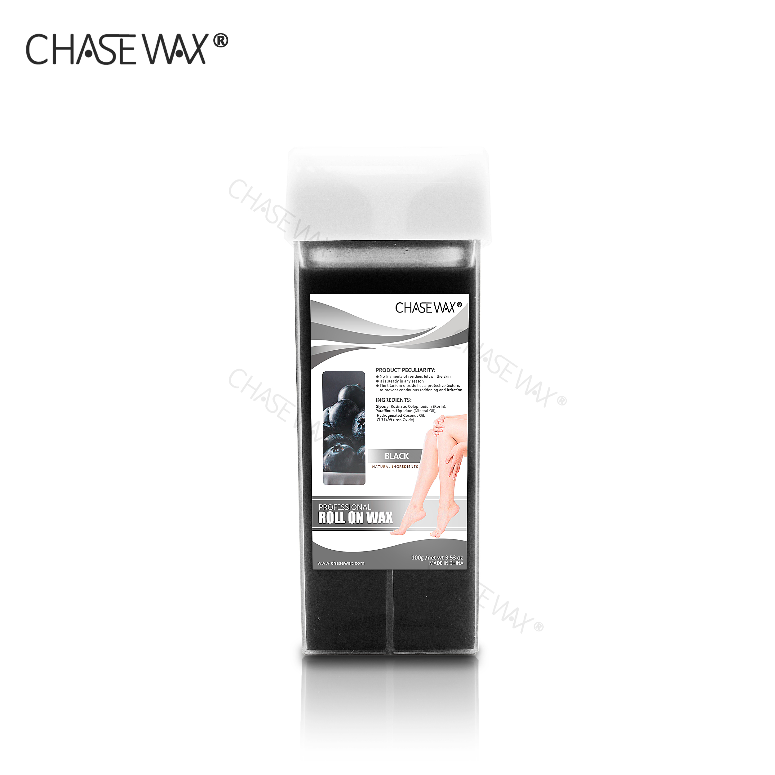 CHASE WAX 100G BLACK ROLL ON CARTRIDGE W