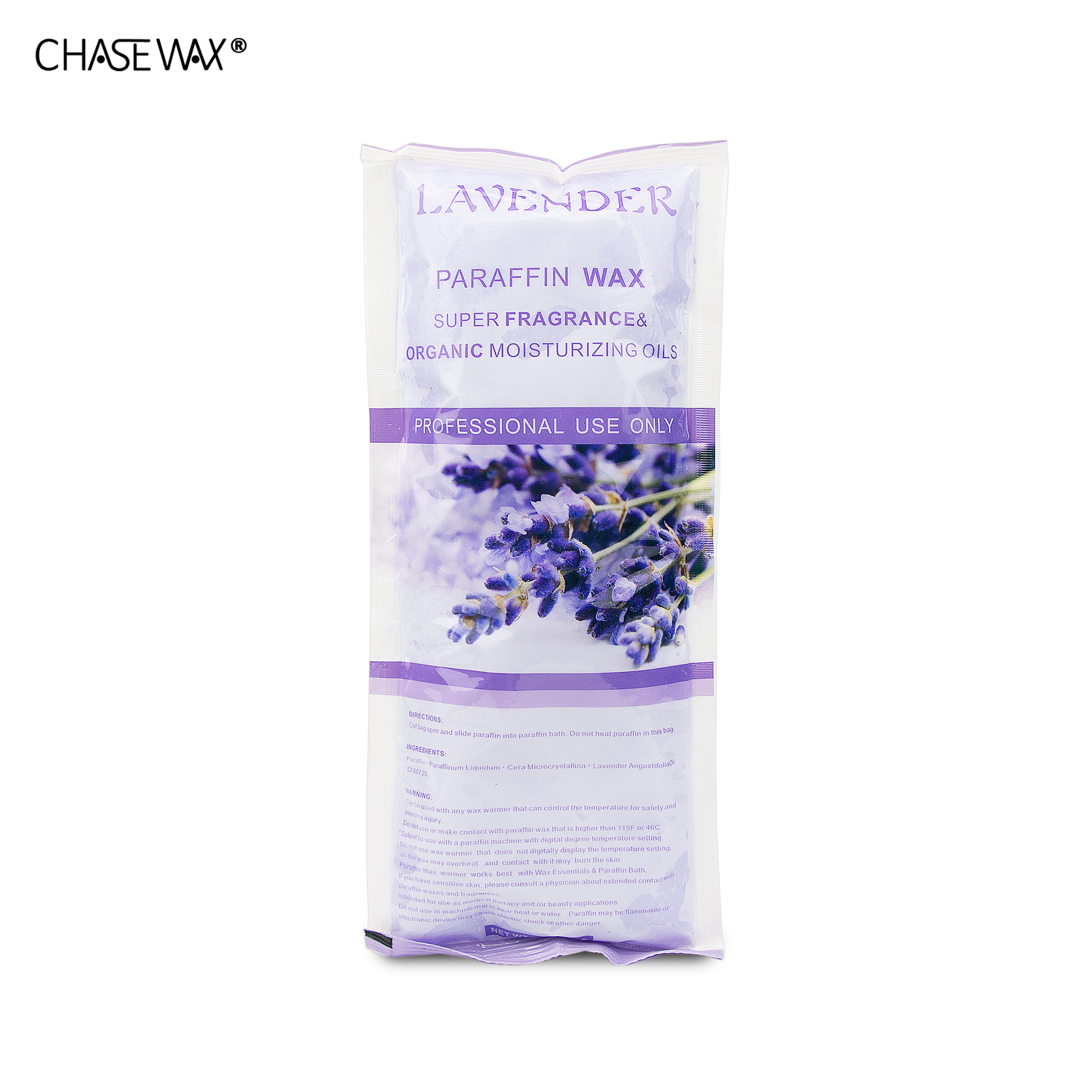 CHASE WAX 450G LAVENDER PARAFFIN WAX