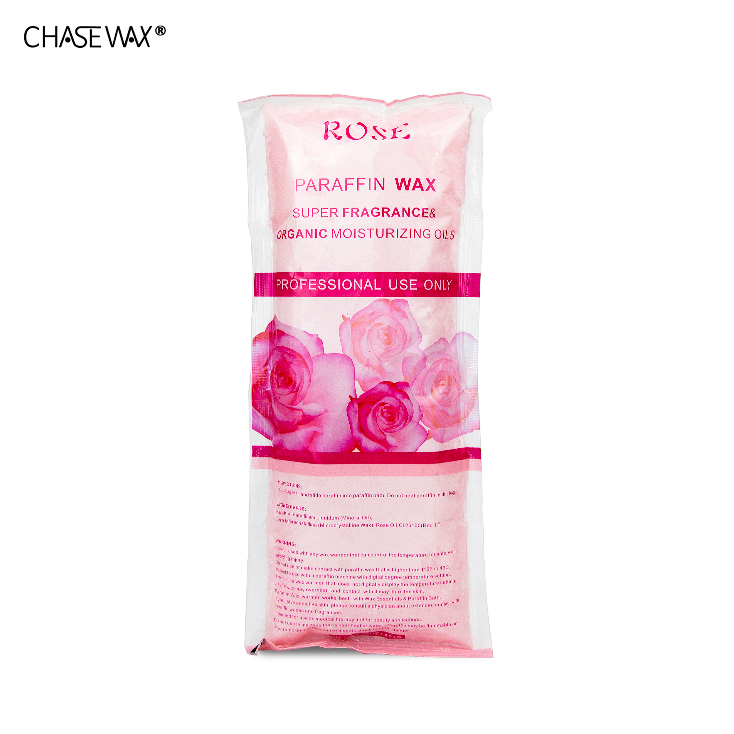 CHASE WAX 450G ROSE PARAFFIN WAX